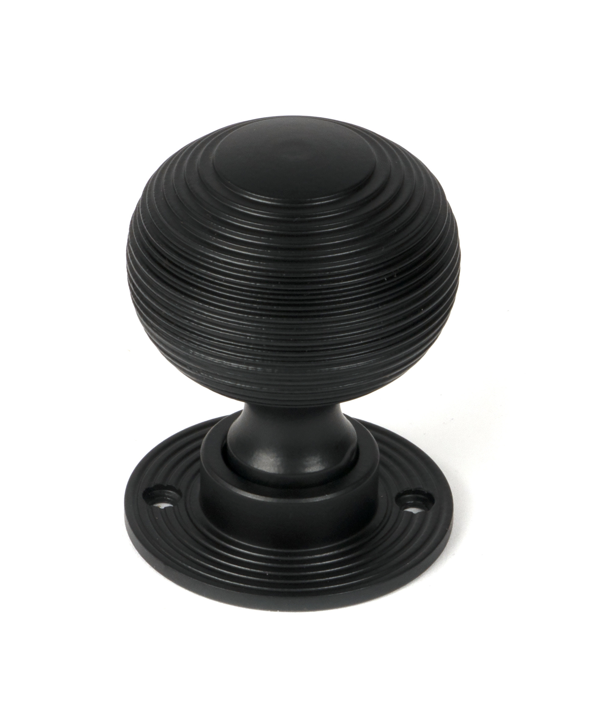 matt black heavy beehive mortice/rim knob set