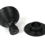 matt black heavy beehive mortice/rim knob set