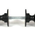 matt black heavy beehive mortice/rim knob set