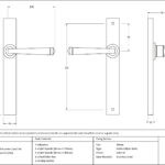satin marine ss (316) avon slimline lever espag. latch set