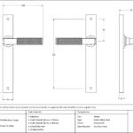 polished marine ss (316) brompton slimline lever espag. latch set