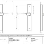 matt black newbury slimline lever espag. latch set