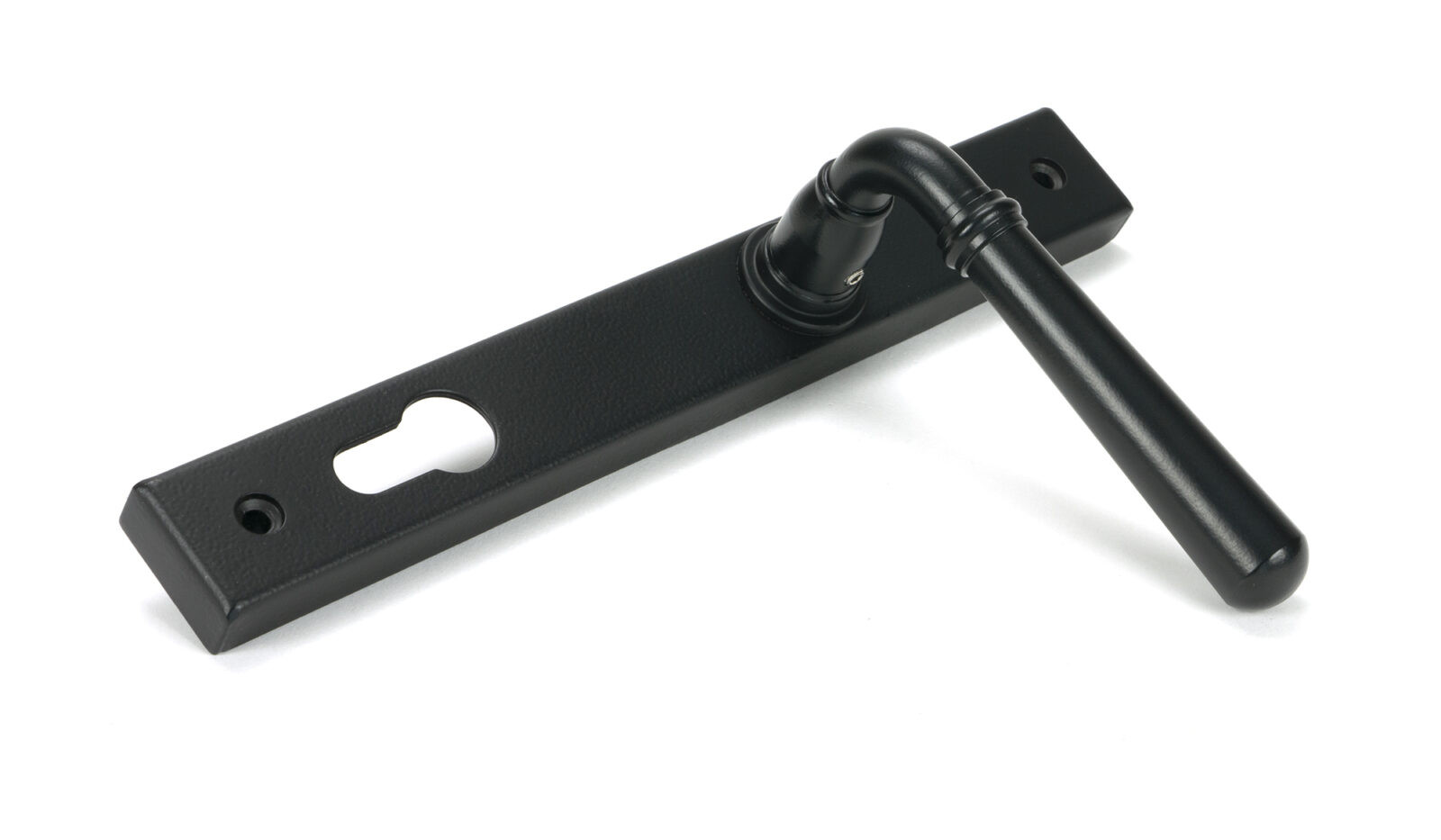 matt black newbury slimline lever espag. lock set
