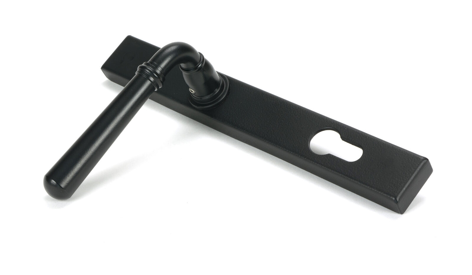 matt black newbury slimline lever espag. lock set