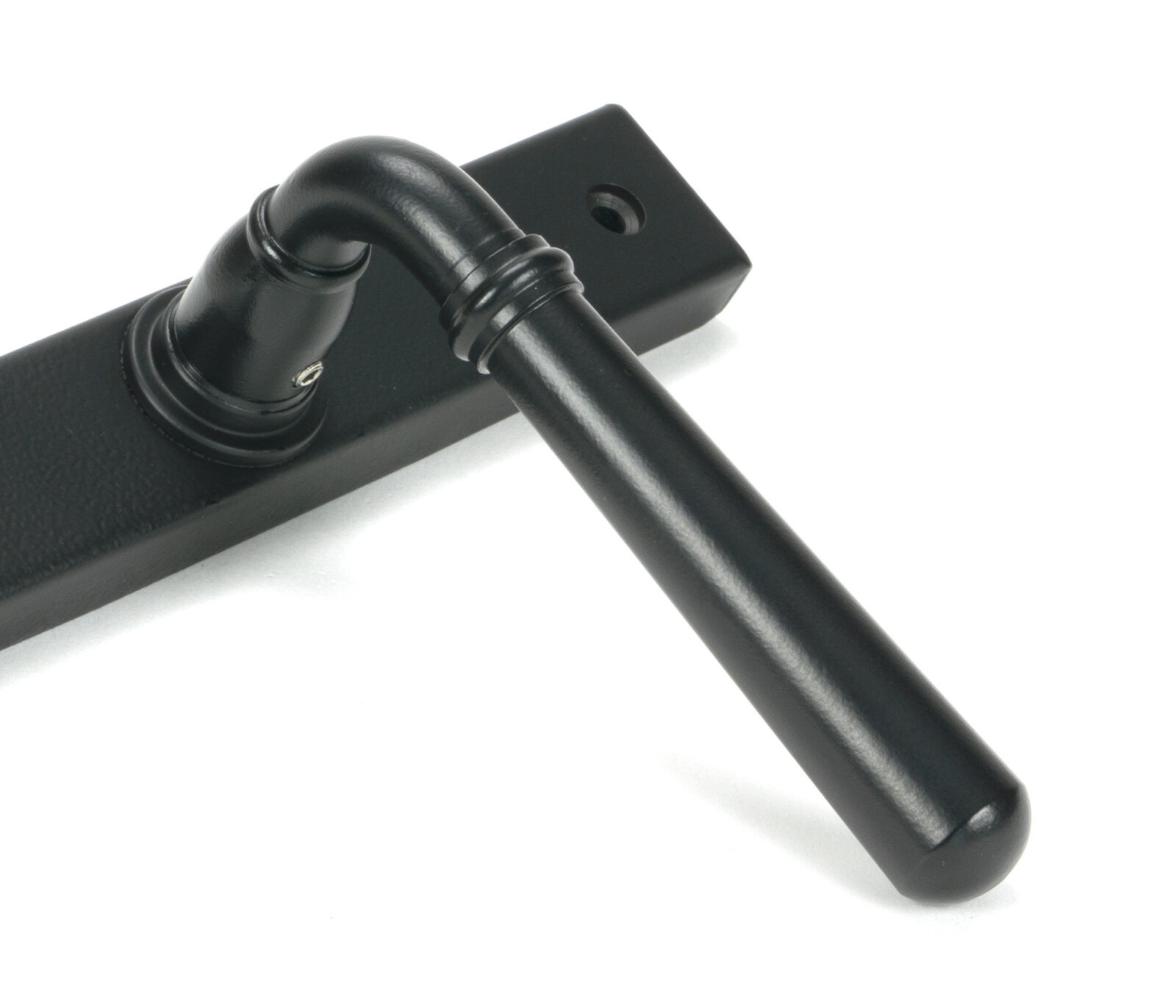 matt black newbury slimline lever espag. lock set