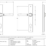 matt black newbury slimline lever espag. lock set