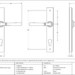 pewter newbury slimline lever espag. lock set