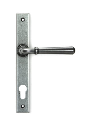 pewter newbury slimline lever espag. lock set