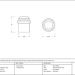 polished marine ss (316) floor mounted door stop