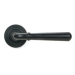 matt black newbury lever on rose set (beehive)