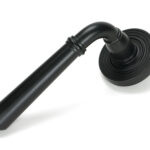 matt black newbury lever on rose set (beehive)