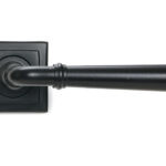 matt black newbury lever on rose set (square)