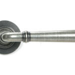 pewter newbury lever on rose set (plain)