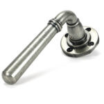 pewter newbury lever on rose set (plain)