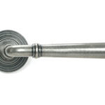 pewter newbury lever on rose set (beehive)