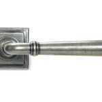 pewter newbury lever on rose set (square)
