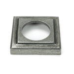 pewter newbury lever on rose set (square)