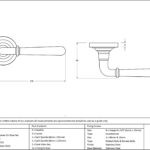satin marine ss (316) newbury lever on rose set (art deco)