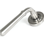 satin marine ss (316) newbury lever on rose set (art deco)