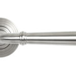 satin marine ss (316) newbury lever on rose set (beehive)