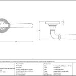 satin marine ss (316) newbury lever on rose set (beehive)