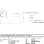 polished marine ss (316) newbury lever on rose set (square)