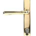 polished brass newbury slimline lever espag. lock set