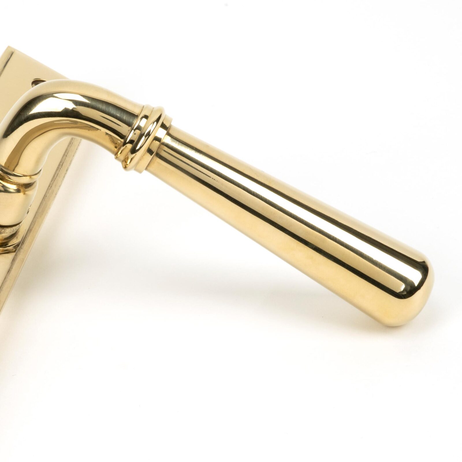 polished brass newbury slimline lever espag. lock set