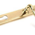 polished brass reeded slimline lever espag. lock set