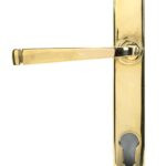 polished brass avon slimline lever espag. lock set