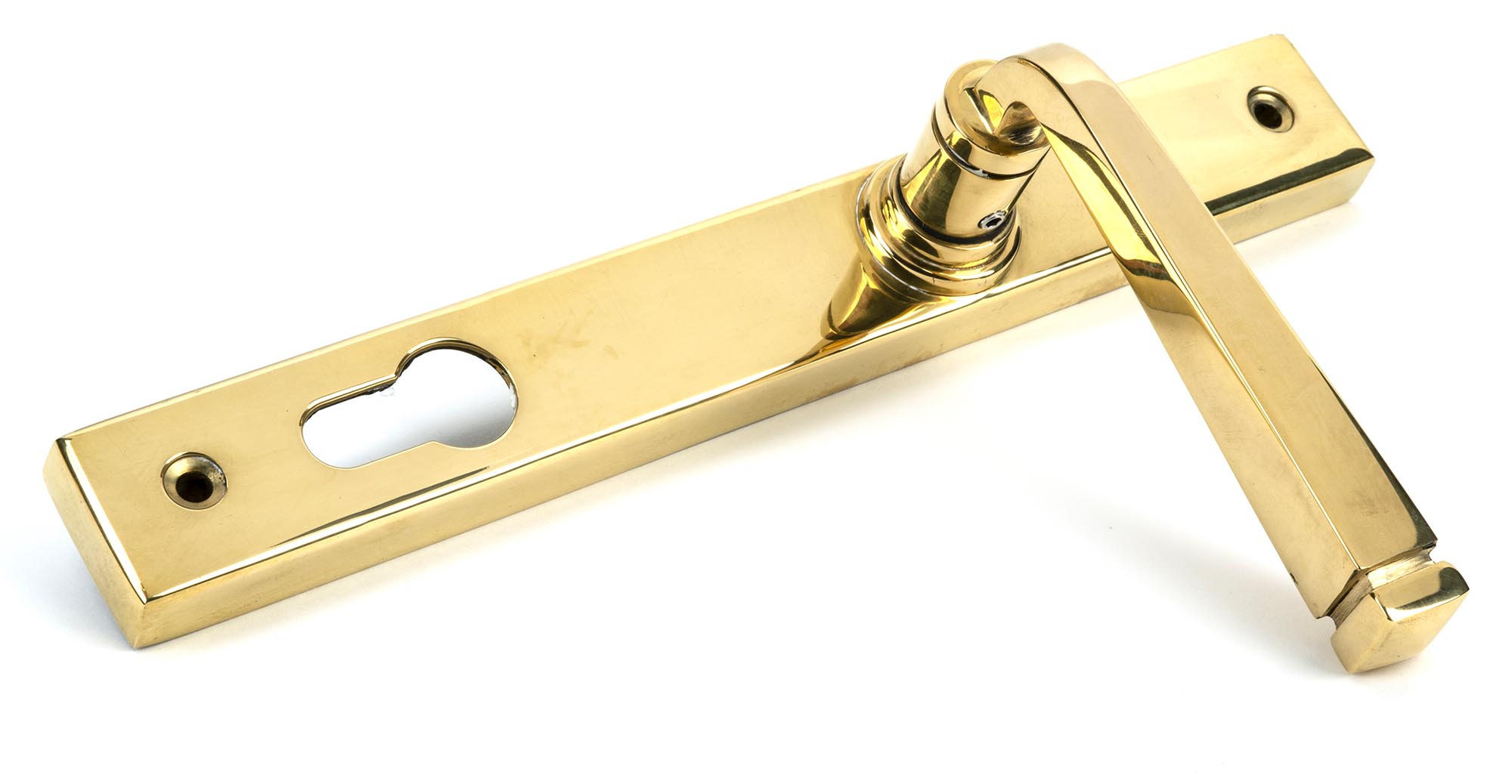 polished brass avon slimline lever espag. lock set