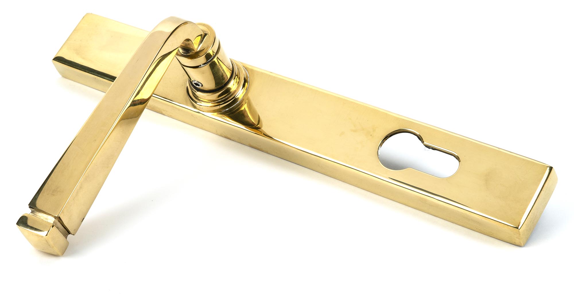 polished brass avon slimline lever espag. lock set