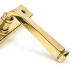 polished brass avon slimline lever espag. lock set