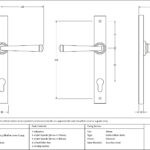polished brass avon slimline lever espag. lock set