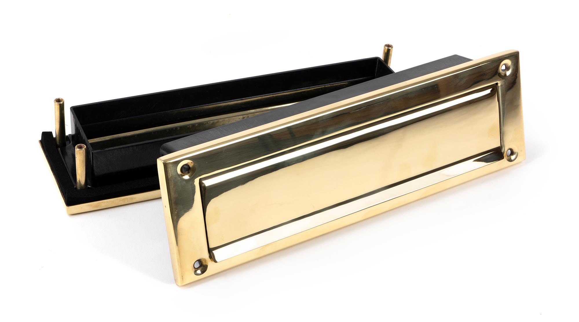 polished brass traditional letterbox