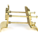 polished brass 50mm euro door pull (back to back fixings)