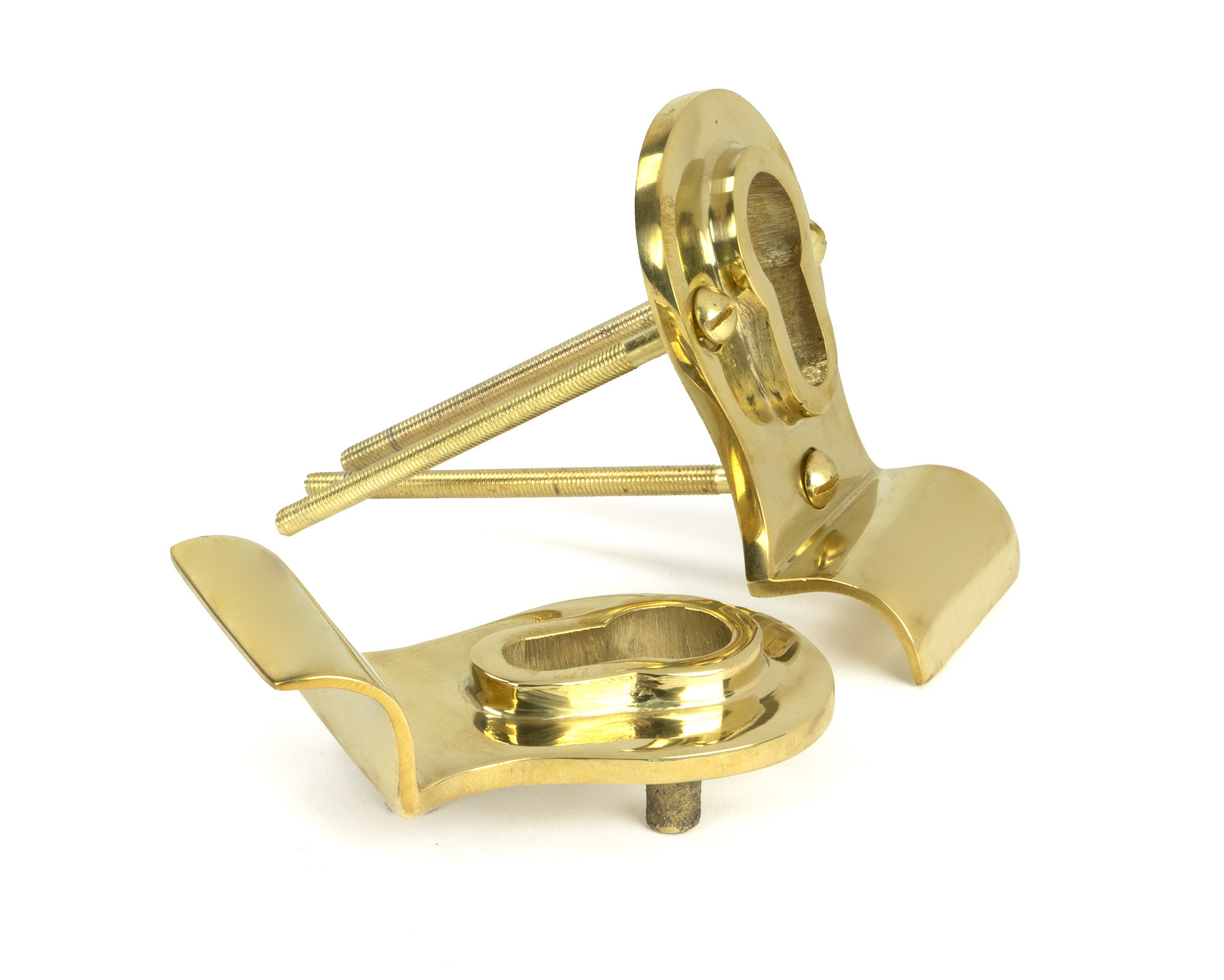 polished brass 50mm euro door pull (back to back fixings)