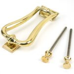 polished brass slimline art deco door knocker