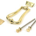 polished brass slimline art deco door knocker