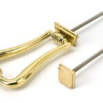 polished brass slimline art deco door knocker