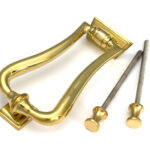 polished brass slimline art deco door knocker