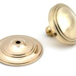 polished brass art deco centre door knob