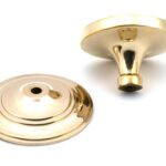 polished brass art deco centre door knob
