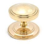 polished brass art deco centre door knob