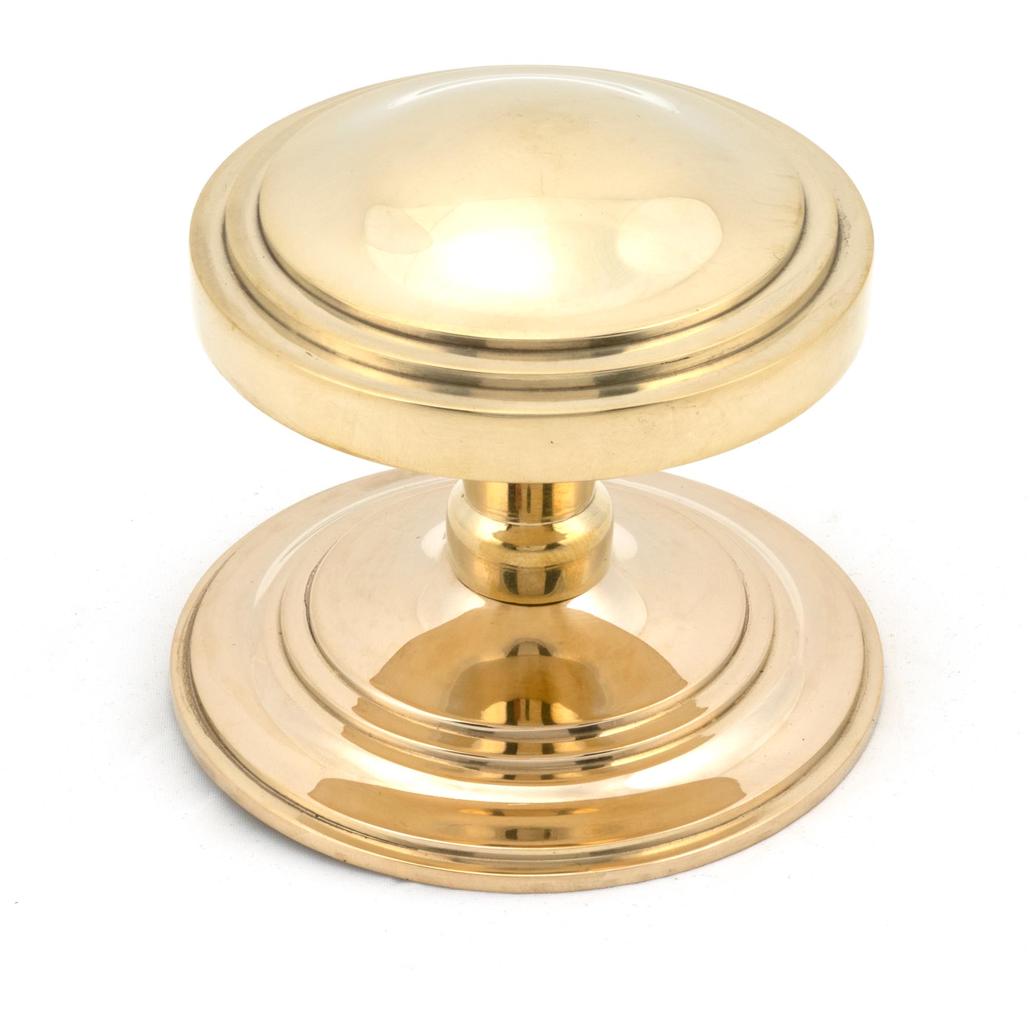 polished brass art deco centre door knob