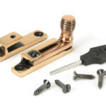 polished bronze beehive quadrant fastener narrow