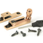 polished bronze mushroom quadrant fastener narrow