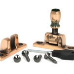 polished bronze mushroom brighton fastener narrow (square)