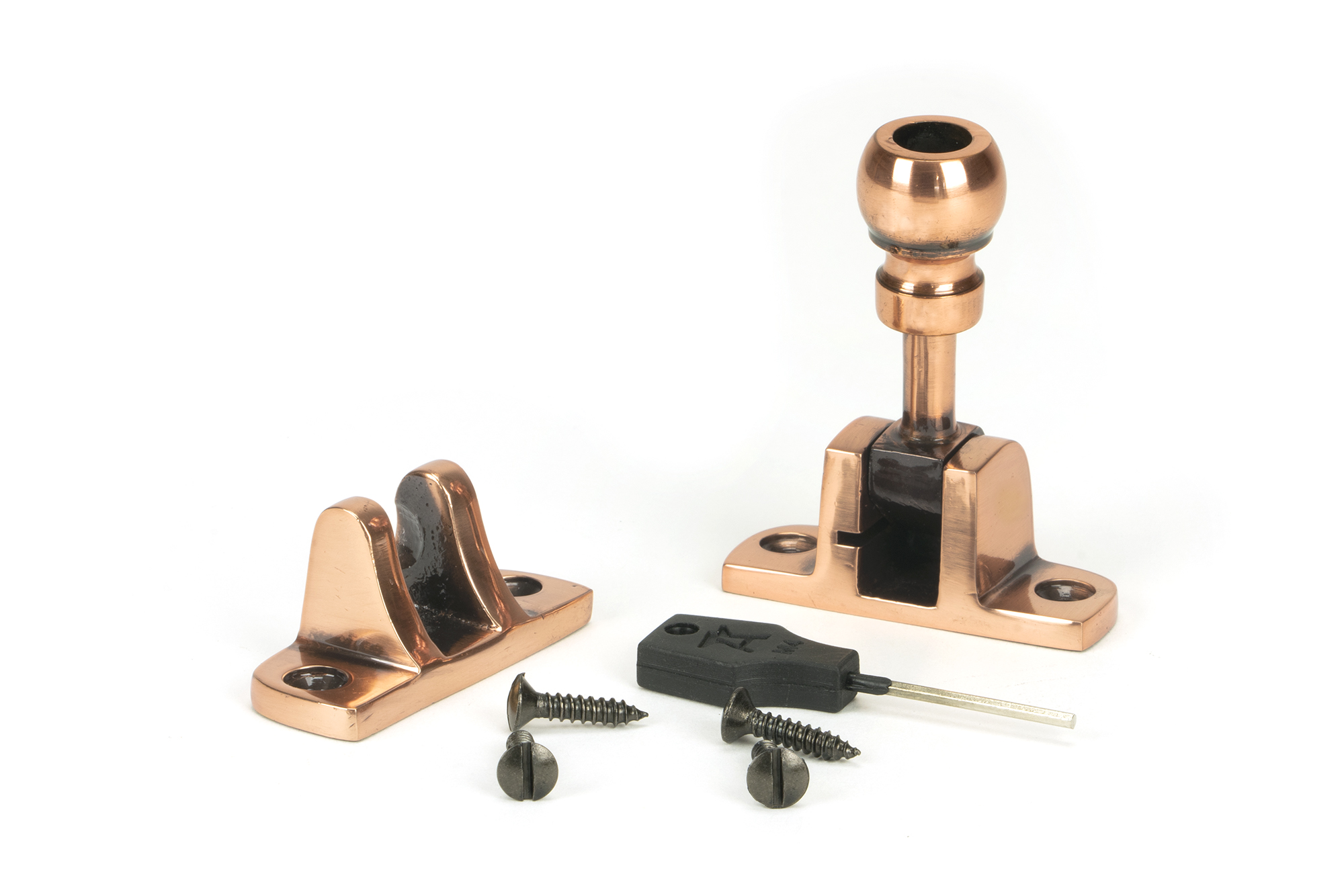 polished bronze mushroom brighton fastener (radiused)
