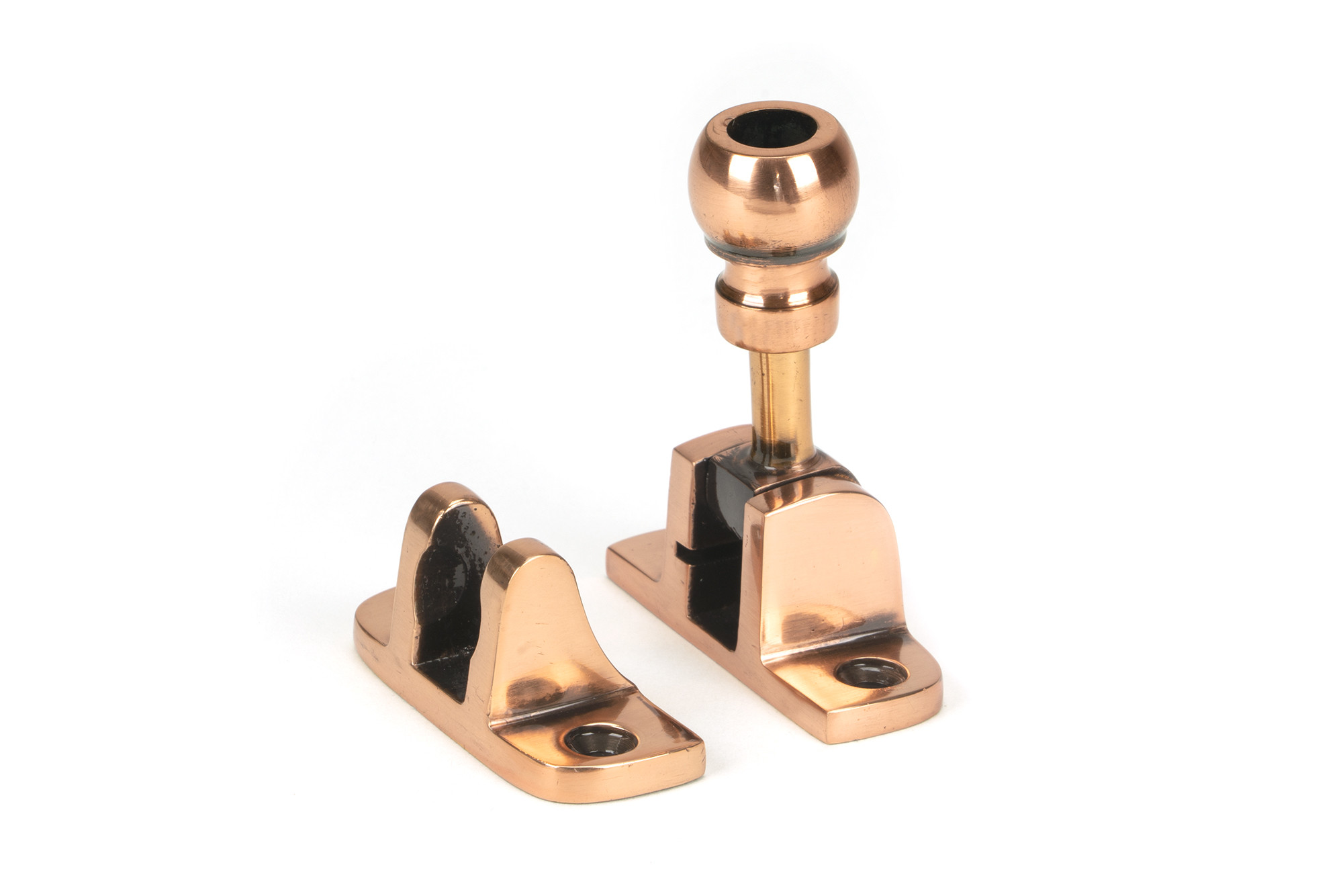 polished bronze mushroom brighton fastener (radiused)